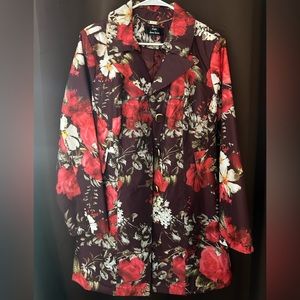 Dennis Basso A-line raincoat.